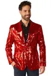 Suitmeister Men's Sequins Red - Blazer, Large