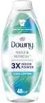 Downy Rinse & Refresh Laundry Odor Remover & Fabric Softener, Cool Cotton (48 fl oz)