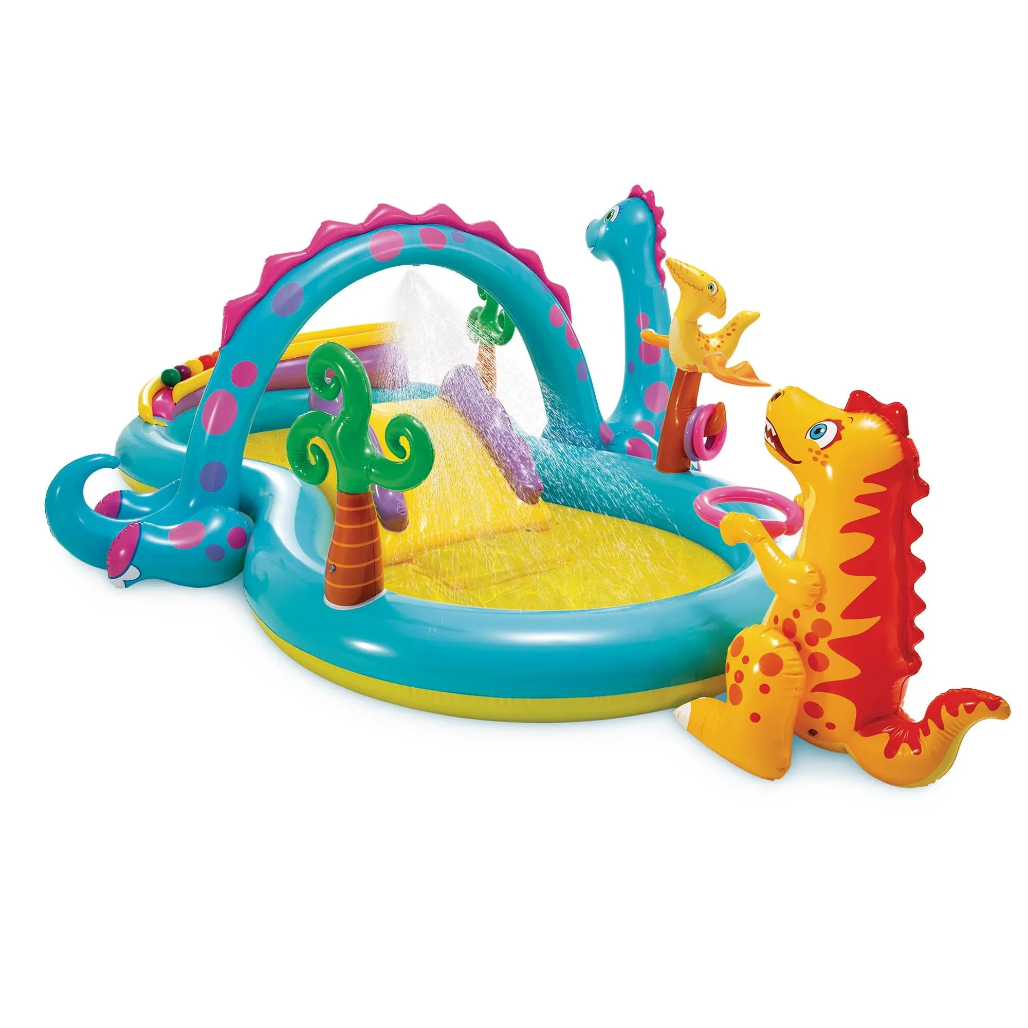 Intex Dinoland Inflatable Play Center, 131In x 90in x 44in, for Ages 3+