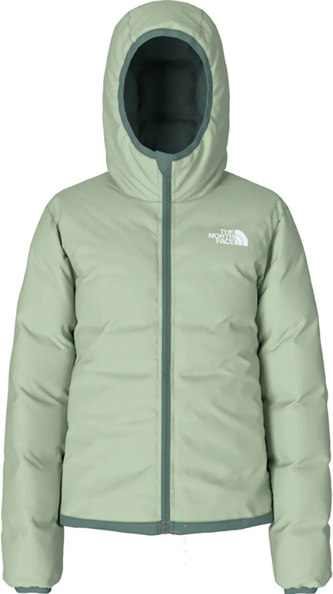 The North Face Girls' Reversible North Down Hooded Jacket - Medium - TNF Black