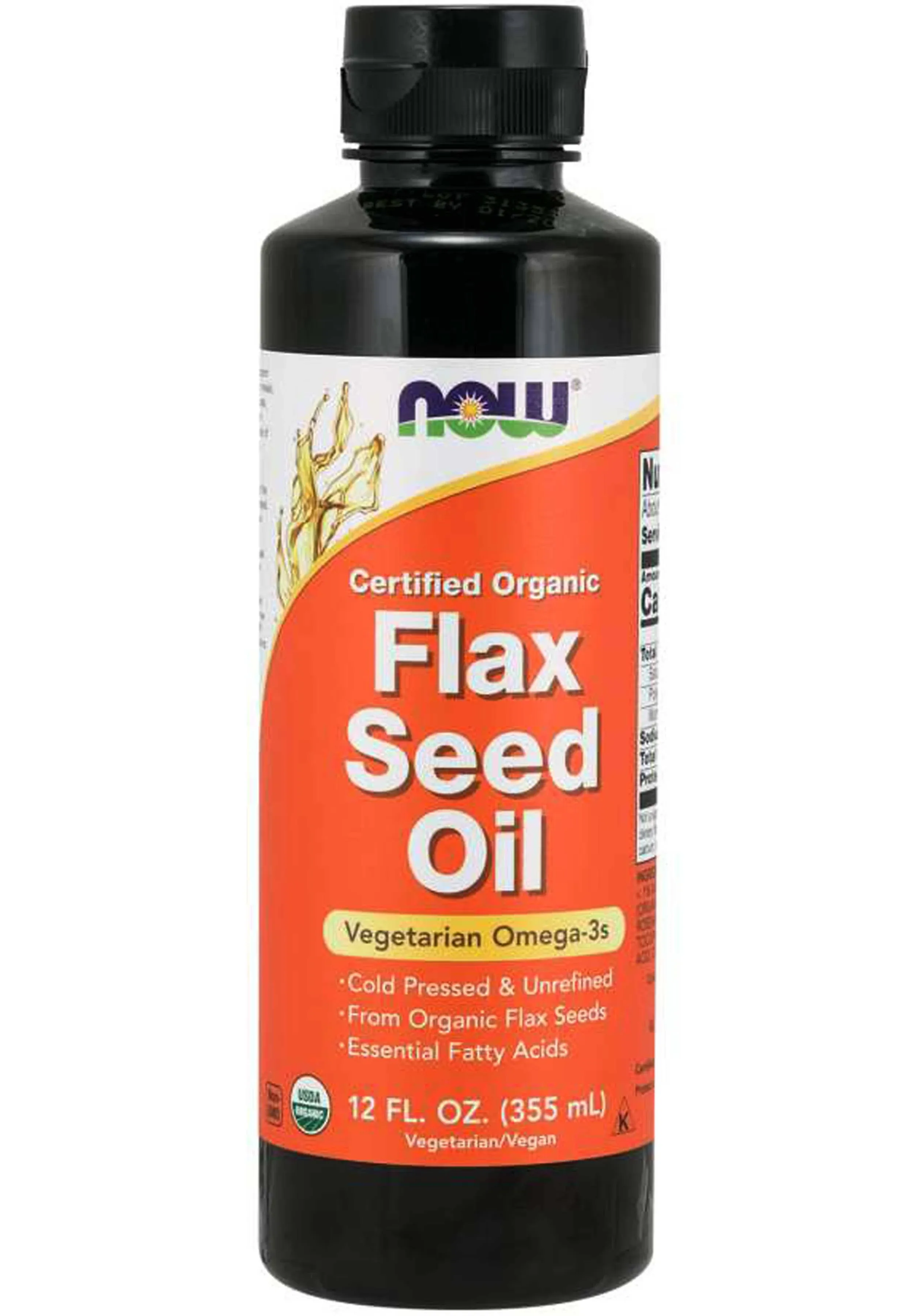 Now Flax Seed Oil (Organic) 12 fl oz