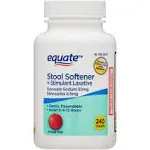 Equate Stool Softener Plus Stimulant Laxative Tablets for Constipation, 240 Count