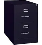 Hirsh 26.5-in Deep Metal 2 Drawer Legal Width Vertical File Cabinet Black - 14419