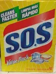 NEW IN BOX CLOROX S.O.S STEEL WOOL PADS VALUE PACK 50ct