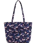 Vera Bradley Small Vera Tote Flamingo Party