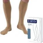 Jobst Relief Knee High Compression Stockings 15-20 mmHg, Large Beige