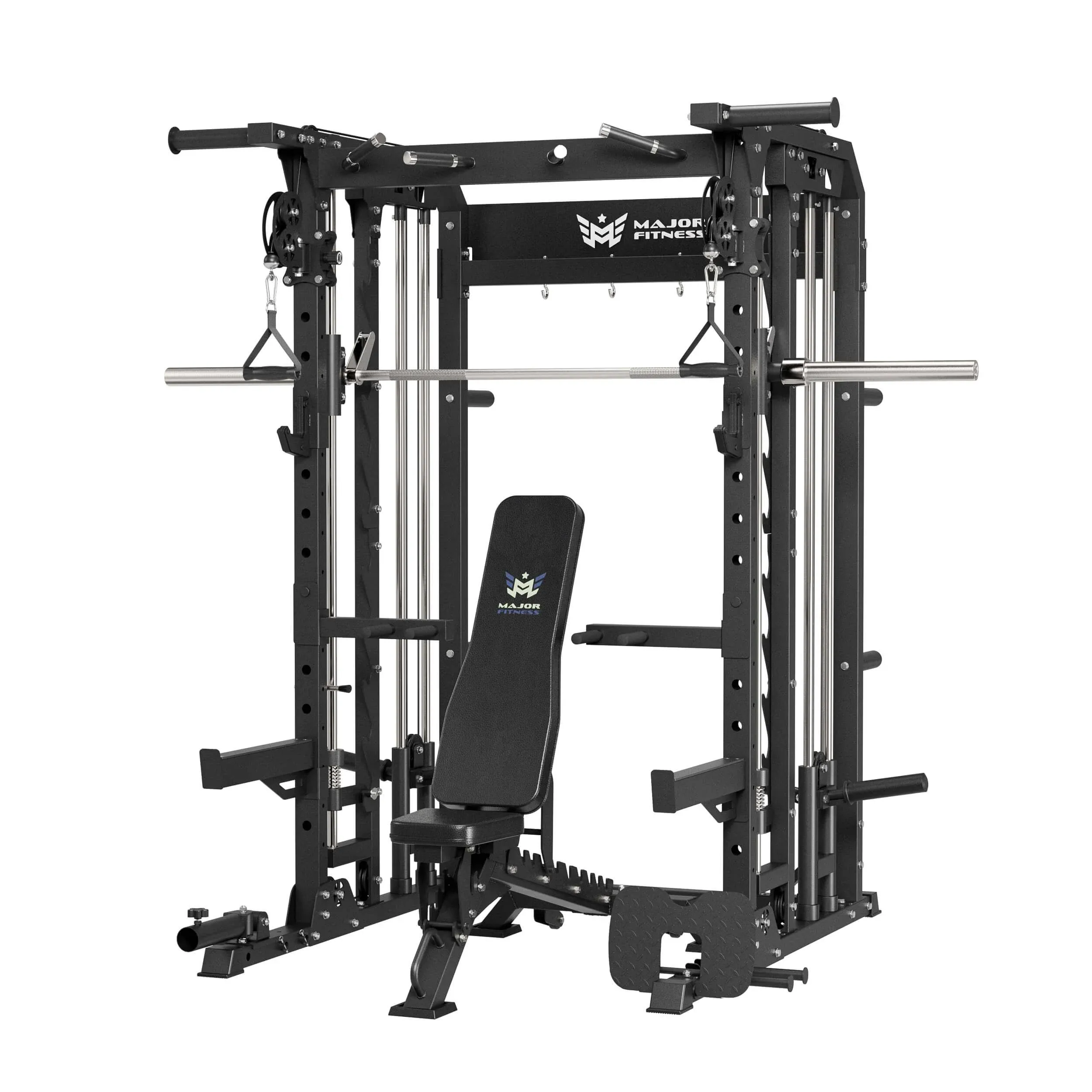 MAJOR FITNESS All-In-One Home Gym Smith Machine Spirit B52, Rack + Bench