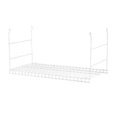 Rubbermaid Closet Hanging Wire Shelf, White, 24 in. For use in Closets, Laundry Rooms and Bedrooms