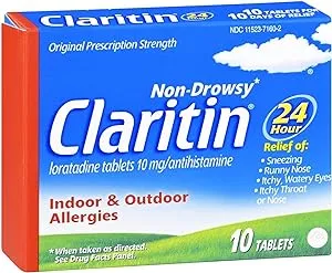 Claritin Non-Drowsy Indoor & Outdoor 24 Hour Allergy Relief, Tablets - 70 count