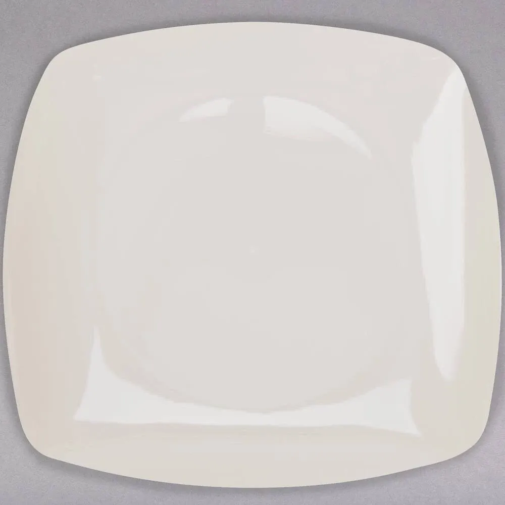 Fineline Renaissance 1510-BO 10&quot; Bone / Ivory Plastic Plate - 120/Case