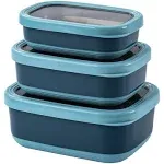 Lille Home Munchbox-set of 3-dark Blue Green