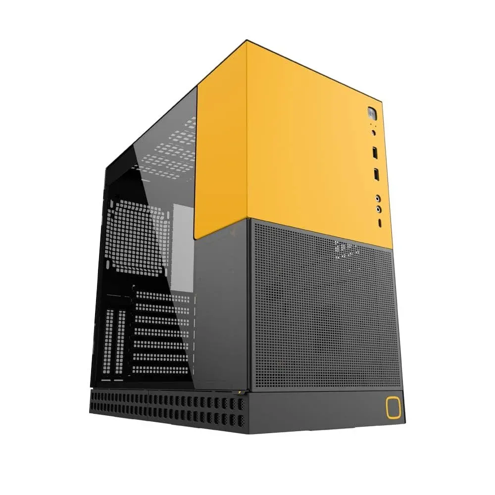 Geometric Future M4 King Arthur Black, mid/Mini Tower, E-ATX/ATX Gaming Case, Glass/ 1.2mm Steel, Vertical Air Tunnel Design, Type C, 360/240 Radiator, Vertical GPU Mount,GEO-M4-KAB(PC Case ONLY)