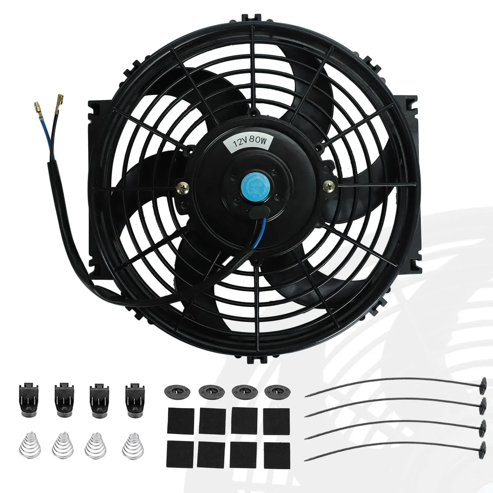 10" inch Slim Fan Push Pull Electric Radiator Cooling 12V Mount Universal Kit