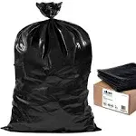 Plasticplace 40-45 Gallon Contractor Bags, Black (50 Count)