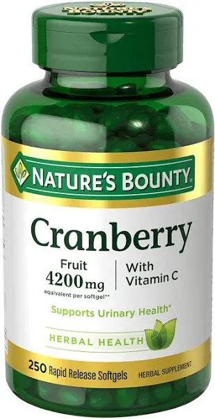 Nature's Bounty Cranberry Fruit 4200 mg 300 ct.