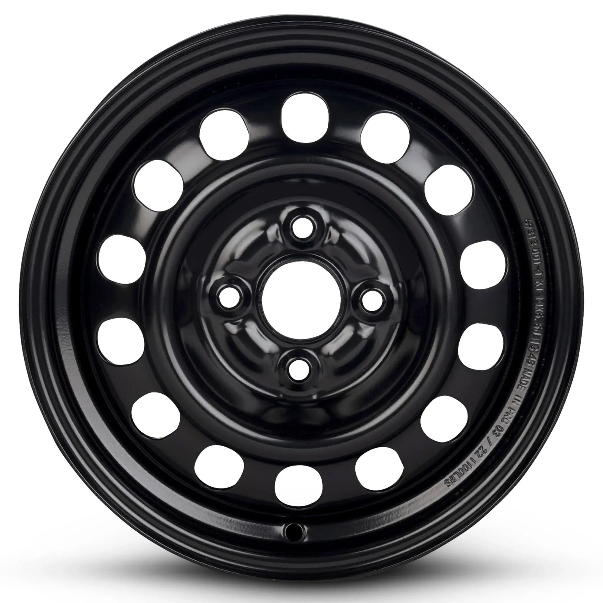 For 2001-2005 Honda Civic 14 Inch Painted Black Rim - OE Direct Replacement - Road Ready Car Wheel