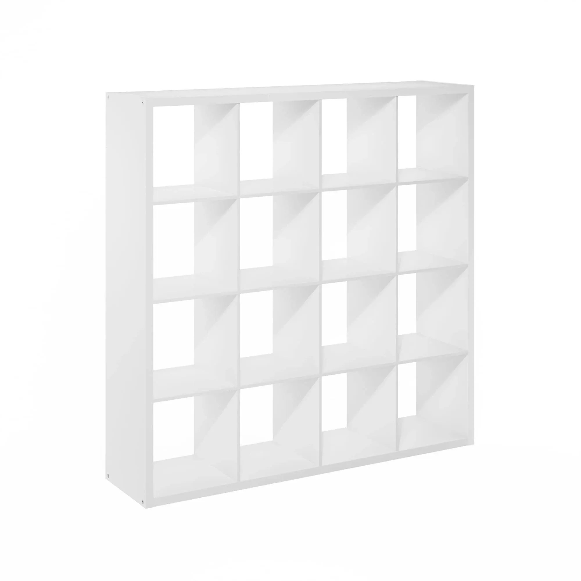 Furinno 16-Cube Cubicle Open Back Decorative Cube Storage Organizer White