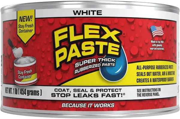 Flex Paste Super Thick Rubber Paste, 1 lb, White