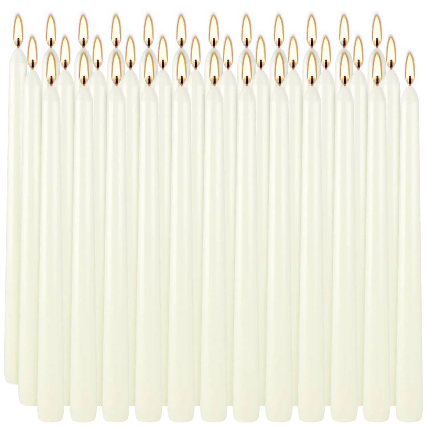 pliadvbu 36 Pack Lvory Taper Candles 10 Inch, Dripless and Unscented Tall Table Candle for Home Decor, Dinner Candle for Thanksgiving, Christmas, Weddings… …