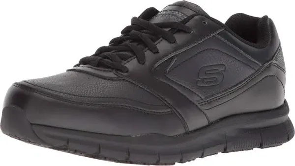 Skechers NAMPA-WYOLA Womens Black Slip Resistant Shoes Size 9 Brand New