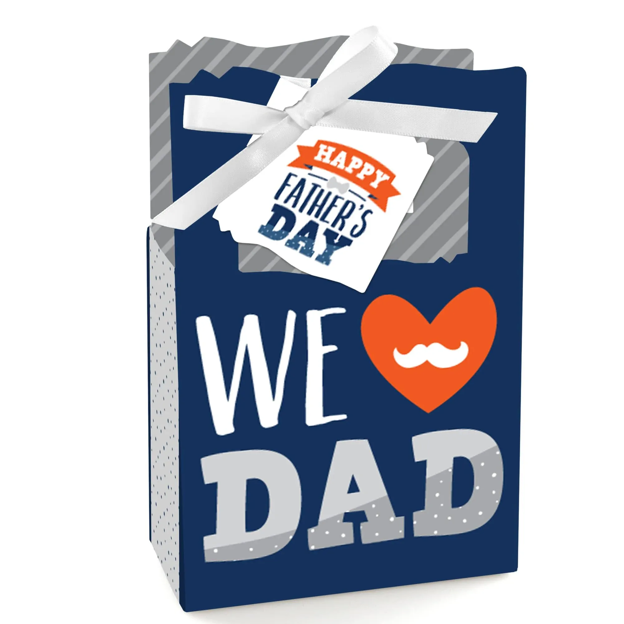 Big Dot of Happiness Happy Father's Day - We Love Dad Party Favor Boxes - Set of 12