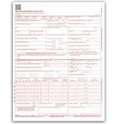 New CMS 1500 Claim Forms Hcfa Version 02/12 per