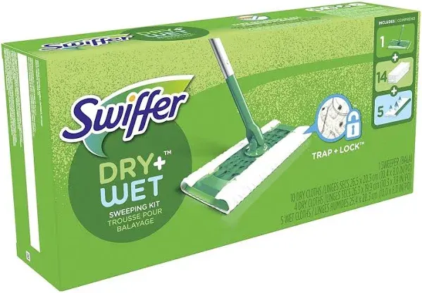 Swiffer Pet Sweeping Kit, Dry + Wet