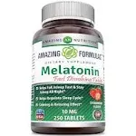 Amazing Formulas Melatonin Quick Dissolve-10 mg (250 Tablets,Strawberry)