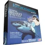 WILD ENVIRONMENTAL SCIENCE Extreme Sharks of the World - Science Craft Kit - Make Models, Dioramas and Study the Most Extreme Animals - For Ages 6+