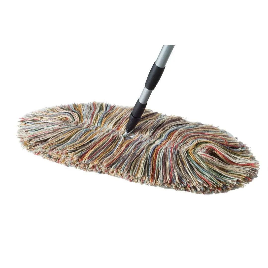 Sladust Wool Mop - Wooly Mammoth Dry Mop with Telescoping Handle