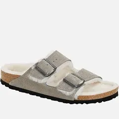 Birkenstock Women's Arizona Shearling Suede Narrow Sandals