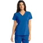 Barco One Women's V-Neck Racer Scrub Top Wine / XS