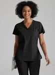 BARCO ONE – Women’s Racer Top, V-Neck Medical Scrub Top w/ 4 Pockets and 360 Spandex Stretch Fabric