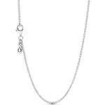 Pandora Classic Cable Chain Necklace - Thin Necklace Chain with Lobster Clasp - Great Gift for Women - Sterling Silver Adjustable Chain Necklace - Comes with Gift Box - 17.7"