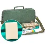 American Mahjong Set Heather Teal Soft Case Portable All-in-one Racks NEW