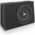 Pyle Slim Subwoofer Box System - 600 Watts, Perfect for Mount Car Truck Audio Powered Subwoofer Enclosure, High Powered 12-Inch Woofers with A