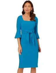 Adrianna Papell Women's Bell Sleeve Tie Front Dress