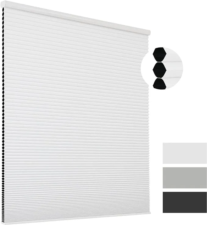 Joydeco Cellular Shades Cordless, Blackout Shades Cellular Blinds for Indoor Windows, Blackout Blinds Honeycomb Blinds Window Shades for Thermal