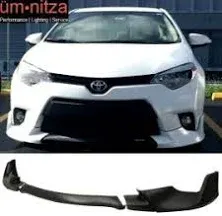 Fits 14-16 Toyota Corolla Base L LE Sport Style 3PCS Front Bumper Lip Bodykit PU