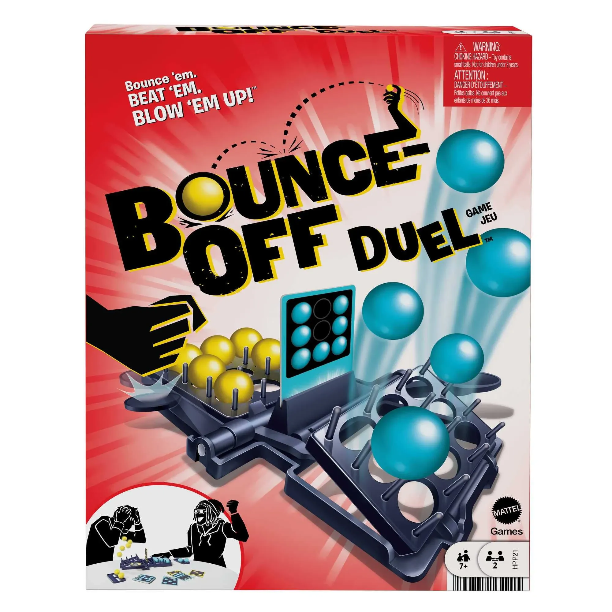 Mattel Game Bounce-Off Duel Board Game 2 Players Age 7+ HPP21