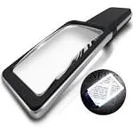 6X (600%) Magnifying Glass with 3 Color Light Modes