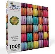 Cross & Glory Macaron Palette Parade 1000 Piece Jigsaw Puzzle for Adults