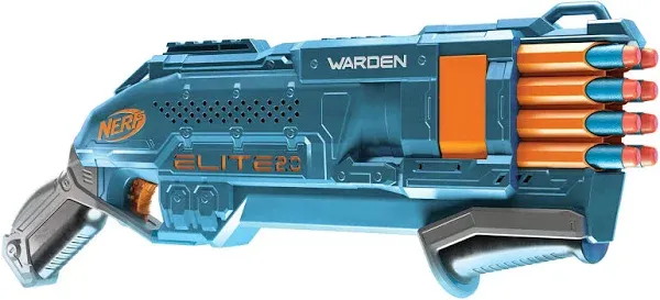 Nerf Elite 2.0 Warden DB-8 Blaster, 16 Official Nerf Darts, Blast 2 Darts at Once, Tactical Rail, Slam Fire