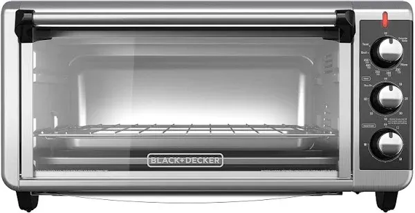 BLACK+DECKER TO3250XSB Extra Wide 8 Slice Convection Toaster Oven