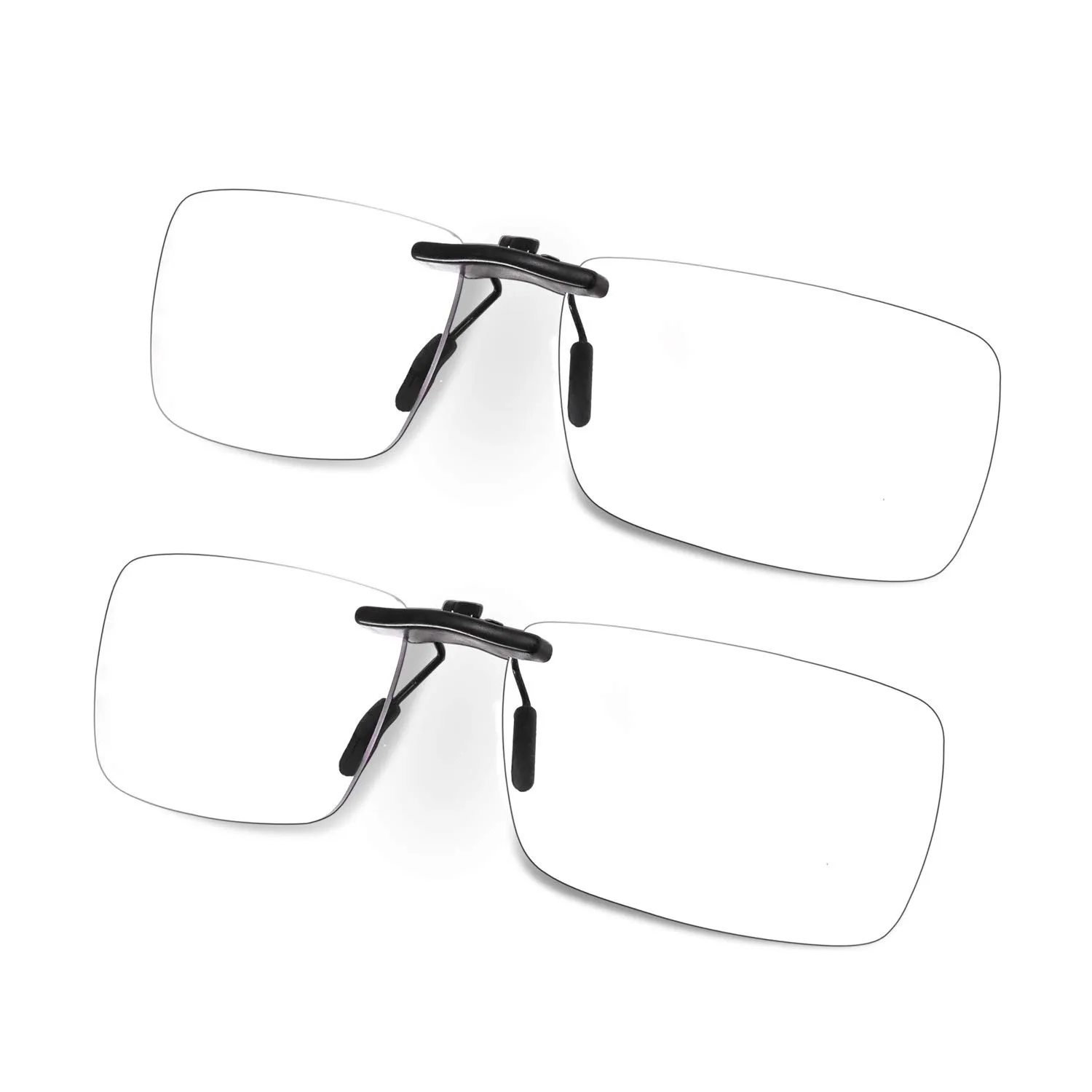 2 Pack Clip-on Blue Light Blocking Glasses UV Filter Computer Gamer Eyeglasses