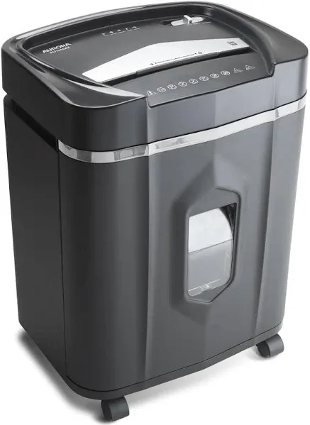 Aurora Anti-Jam 16-Sheet Crosscut Paper/CD and Credit Card Shredder/ 5-Gallon pullout Basket 30 Minutes Continuous Run Time