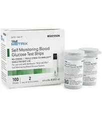 McKesson True Metrix Blood Glucose Test Strips - Box/100