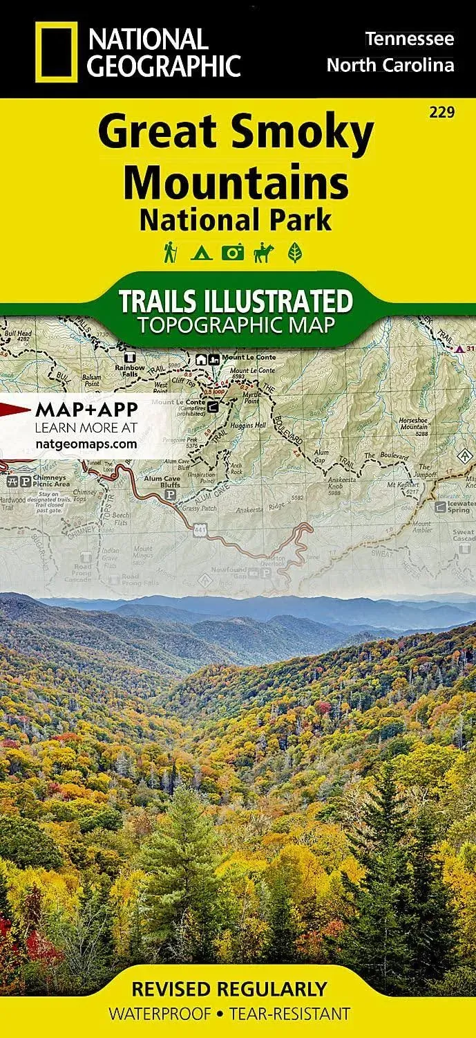 National Geographic Great Smoky Mountains National Park Sheet Map