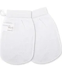 Tranquil Beauty Exfoliating Gloves 2pcs - Body Scrub - White 