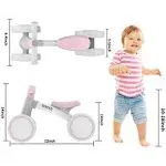 SEREED Baby Balance Bike for 1 Year Old Boys Girls 12-24 Month Toddler Balance Bike, 4 Wheels Toddler First Bike, First Birthday Gifts (Pink)